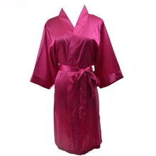 Load image into Gallery viewer, Fuchsia satin robe