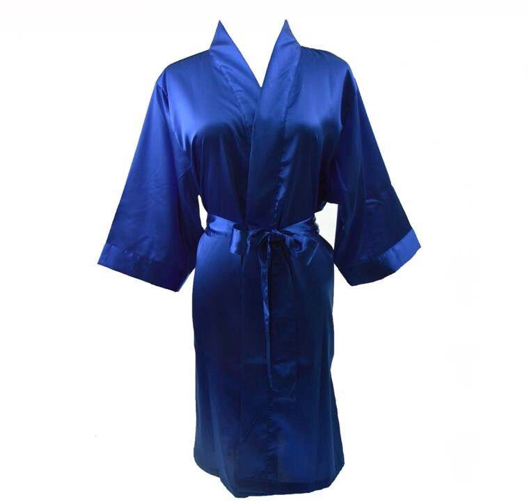 Royal Blue satin robe