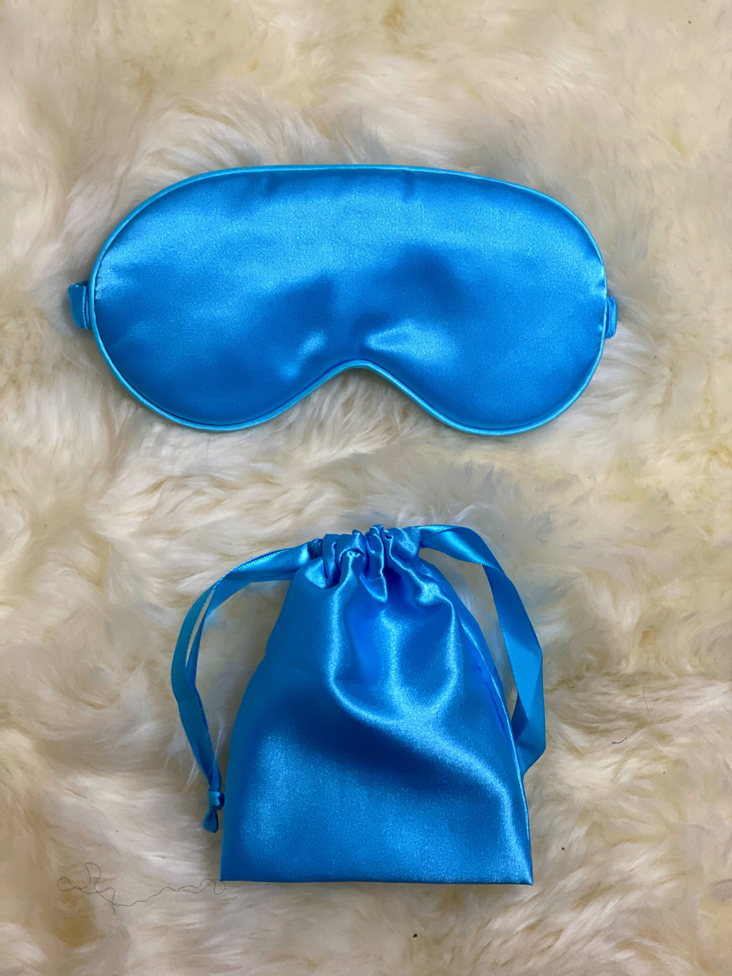 Turquoise silk sleep mask