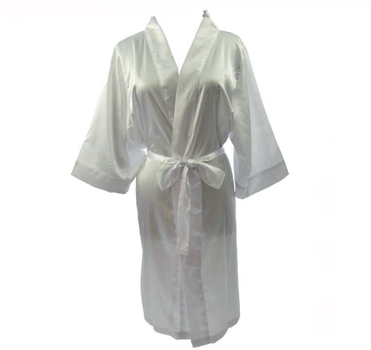 White satin robe