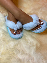 Load image into Gallery viewer, Sky blue So fluffy bed slippers *order a size up*