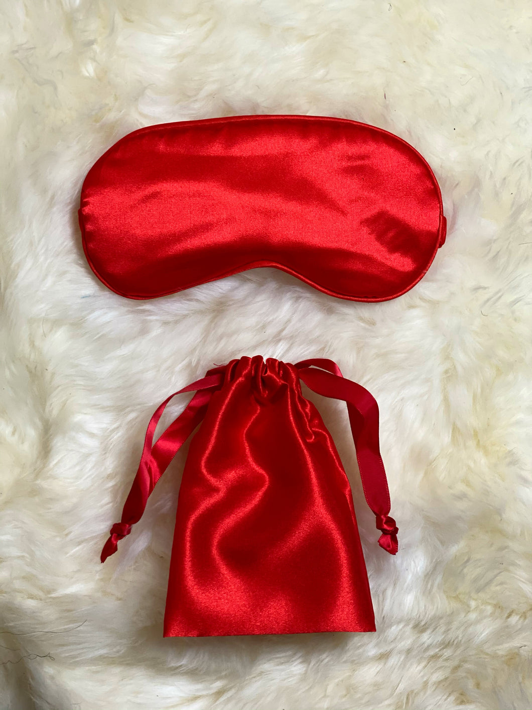 Red silk sleep mask